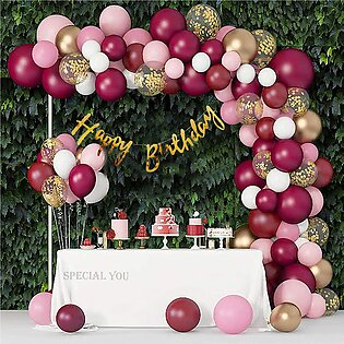 Valentine Birthday Theme ( 1Birthday letter set+30 balloons+5confette balloons)  Birthday Party Decor Couple Birthday Decoration Birthday Surprise Decoration Birthday Accessories