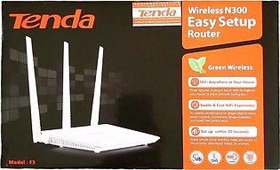 Tenda F3 Wifi Router (new Box Packed) -tenda F3 300mbps 3 Antenna Wireless Router