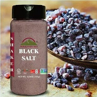Wbm - Himalayan Chef Black Salt Powder, Natural Plastic Jar (Kala Namak) 354g