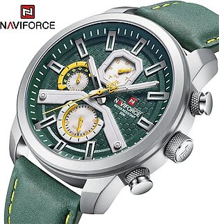 Naviforce New Fashion Analog Quartz Chronograph Work Leather Straps Water Resistant Luxury Wrist Watch For Men With Brand Box-9211