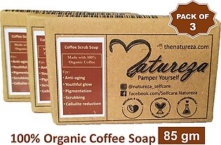 Handmade Organic Coffee Scrub Soap Multi Pack Of 3x