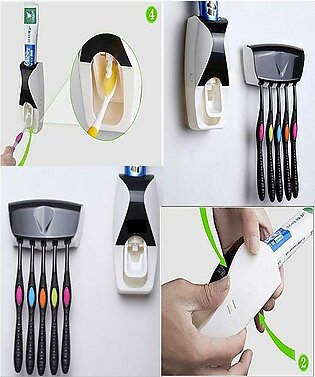 Automatic Toothpaste Dispenser, Toothbrush Holder, Bathroom products Wall Mount Rack, Bath set Toothpaste Squeezers