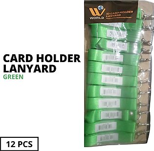Wbm Card Holder Lanyard Green-12pcs- Card Holder, Card Holder Strap, Card Holder Lanyard, Card Holder Strap With Lanyard