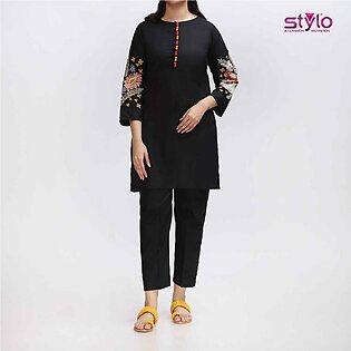 Stylo 1pc- Embroidered Cambric Shirt Ps3391 Shoes For Girls/ Women