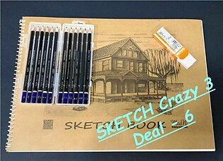 Sketch Set 1-(sketch Book+charcoal Pencil Set+drawing Eraser)