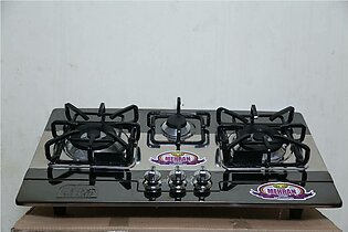 Mehran 3 Burner - Table Top Gas Cooker Gas Stove - For Home Use-fancy Burner -heavy Grill