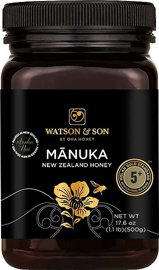 Watson & Son Manuka Honey Premium Black Label 500g (𝐢𝐦𝐩𝐨𝐫𝐭𝐞𝐝 & 𝐨𝐫𝐢𝐠𝐧𝐚𝐥)