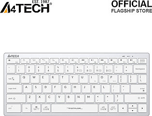 A4tech Fbx51c Bluetooth & 2.4g Wireless Keyboard - Rechargeable Usb Type C - Multi Device -2 Cm Slim & Lightweight - Scissor Switch Keys - Multidevice Pairs Upto 4 Devices - For Pc/laptop/tablet/ios/android/smart Tv