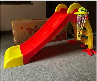 Kids Baby Slide 3 Step Slide With Basket Space Playland Baby Swing Slide Chester Plastic Indoor Climbers & Play Structures For Kids