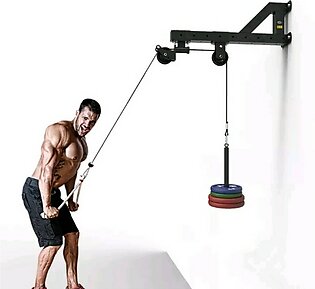 Home Gym Wall-mounted Cable Machine Attachments Workout Triceps Biceps Pulley System Fitness Pull Down Rope Equipment(ambala Fitness).