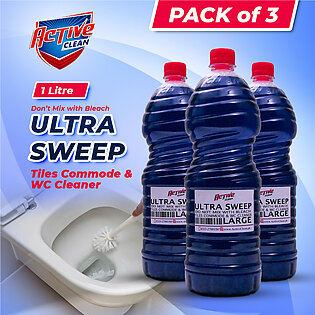 Pack Of 3 - Ultra Sweep Large - 1000ml - Disinfecting Surface Cleaning Liquid,, Removes The Most Stubborn Stains, Heavy Duty Tiles Cleanermultipurpose Disinfecting Surface Cleaning Liquid For Washroom Tiles, Kitchen Bathroom Lounge Toilet
