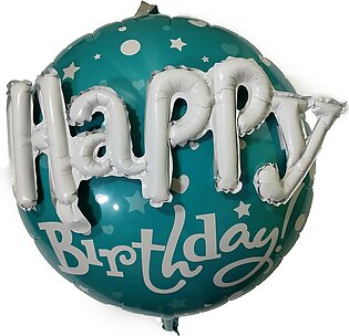 Happy Birthday Foil Balloon - 3D Happy Birthday Big Balloon - Green Colour