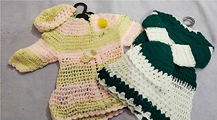 Pure Woolen Hand Made Frock For New Born Baby Girls / Winter Dress For Baby Multicolors / Soft Warm Dress For Girls / Newborns Suit / Babies Accessories Baby Frocks Winter Girls Frock Baby Girl Gift Rafias Collection_hassans Collection