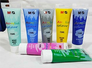 Set Of 7 Acrylic Paints 75 Ml Per Tube M-g Acrylic Paints