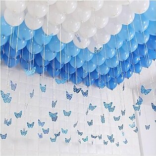 Dark Blue, Light blue & White latex Balloons 16 inches (60 pcs)