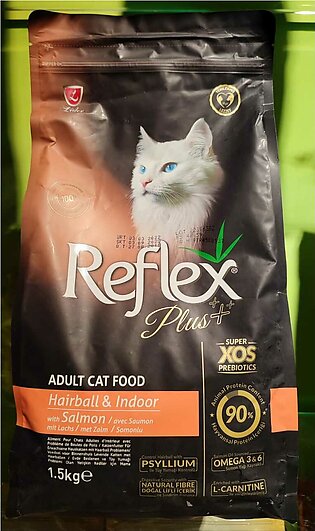 Reflex Plus Adult Cat Food Hairball & Indoor With Salmon
