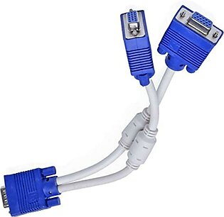 Vga Splitter Cable，vga Y Cable 1 Male To 2 Female,hd15 Vga To Dual Hd15 Vga Female Converter Video Cable For Screen Duplication