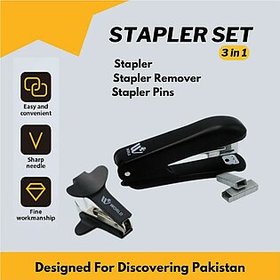 Wbm 3 In 1 Stapler Set With Stapler Remover, Stapler Pin And Stapler
