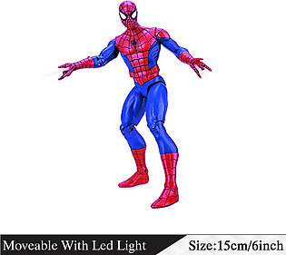 Action Figures Spiderman Toys Movable With Led Light - Size 16cm / 6 inch