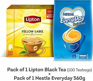  lipton  100 Tea Bags + Nestle Everyday 560g     