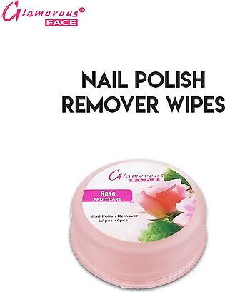 Glamorous Face Nail Remover Tissue, Nail Polish Remover Pads 6 Diffrent Scents, Nail Scrubbers, 40 Pads In One