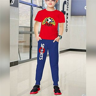 Bindas Collection Sports Track Suit For Kids Track Suit For Boys Tshirt & Trouser