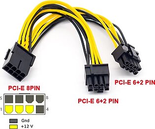 8 Pin To Dual 8 Pin (6+2) Pci Express Spiltter Cable For Graphic Cards Gpu Vga Mining High Quality