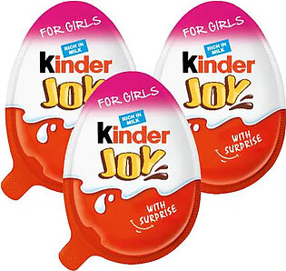 Kinder Joy, Chocolate Egg, Girls 20gm (Pack of 3)
