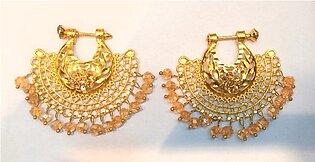 Golden Hoop Earring. Same Gold Design. Half Round Earring 1 Set