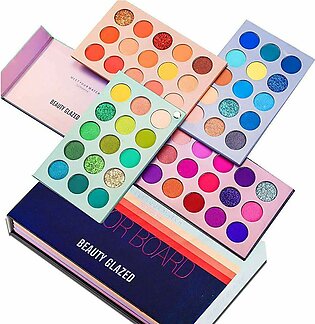 60 Colors Pearlescent Matte Eyeshadow, Eye Cosmetics, Makeup Palette, 4 Folding Palette