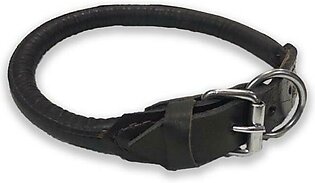 Dog Round Leather Collar -Adjustable