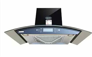 CROWN Range Hood Digital With Touch Sensor Panel DHBC 90(15) Sizes:34.5 INCH Cone Filter Tempered Glass 6mm