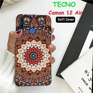 Tecno Camon 12 Air Back Cover Case - Floral Soft Case Cover For Tecno Camon 12 Air