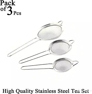 Stainless Steel Tea Strainer Pack Of Three