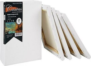 3- Psc Blank Canvas Board- Wooden Framed For Painting - 24x36-inch