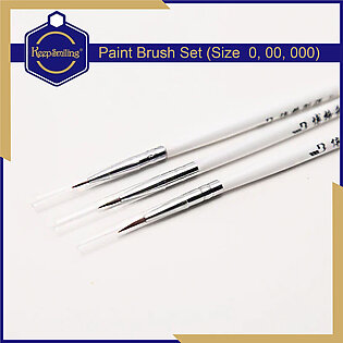 Keep Smiling Paint Brushes Artist Water Color Series All Brush Sizes 0,00,000 - 3pcs