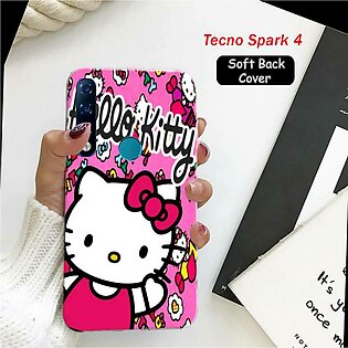 Tecno Spark 4 Cover Case - Hello Kitty Soft Case Cover for Tecno Spark 4