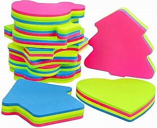 Different shapes 3inx3in Sticky Note Pad 100 sheets in a pad multi colour Sticky Notes Book Mark Memo Pad Paper