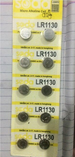 10 pcs battery cell LR1130 1.5 vatt  to use in calculator and watches