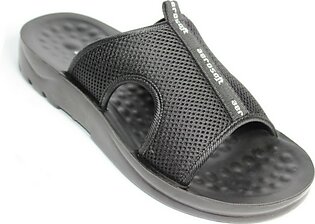 Aerosoft Black Color Synthetic Leather, Breathable Foamic Upper & PU Sole Slippers For Men A5103