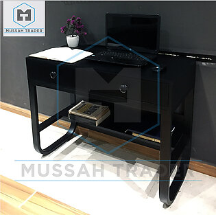 Computer Table / Office Table / Study Table / 1-tier Black Computer Table