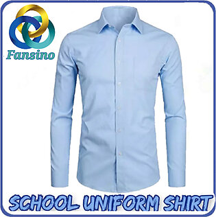 School Uniforms Sky Blue Shirt For Boys | Size 20-32