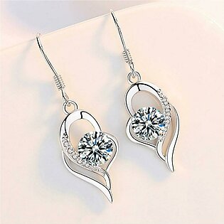 Silver plating New Woman Fashion Jewelry White Cubic Zirconia Long Tassel Hot Selling Earrings
