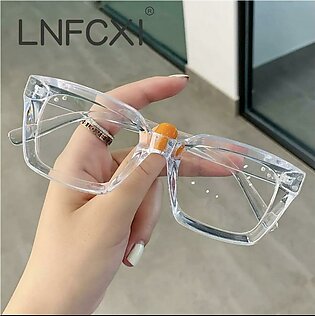 The Jewels Gallery Transparent Lightweight Anti Glare Uv Ray Eyeglasses For Men And Women White Glasses For Girls And Boys