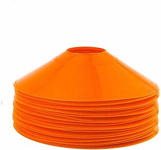 Set Of 10 - Football Soccer Disc Cone Track Space Marker - Orange