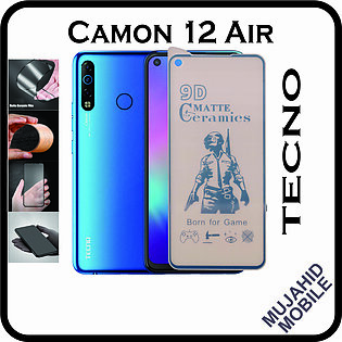 Tecno Camon 12 Air Front Matte Finishing Ceramic Flexible Unbreakable Film Gorilla Protector For Game M12T (Its Matt 9H Not Tempered Glass)