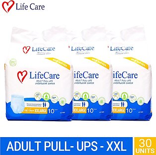 Lifecare Adult Incontinence Pants For Men And Women - Pull Up Maxi Dry Underwear For Safe Leak Protection From Weak Bladder - Bed Wetting Disposable Nappies Panty 30s - Xxl