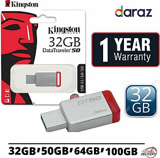 Kingston Flash drive 32GB/ 64GB/  USB Data Traveler Metal high speed 3.0/2.0 Pen drive with  (1 Year warranty)