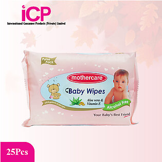 Mothercare Baby Wipes Purse Pack Pink 25 Pcs