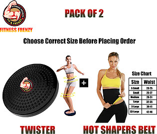 Combo Deal Hot Shaper Belt Slimming Fitness Suana Sweat Belt And Twister Exercise Abs Disc Machine